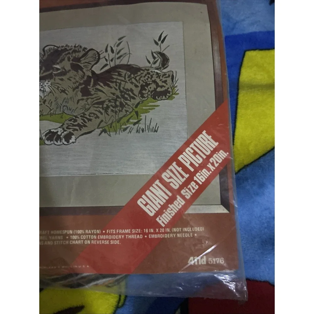 Vogart Crafts Crewel Creative Stitchery Kit‎ Lion Cub 16 x 20 Inch New